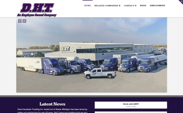 DHT Trucking Website Design