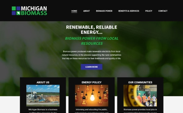 Michigan Biomass Website Design